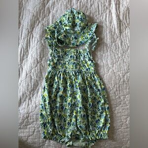 Ralph Lauren Polo bubble romper with matching hat